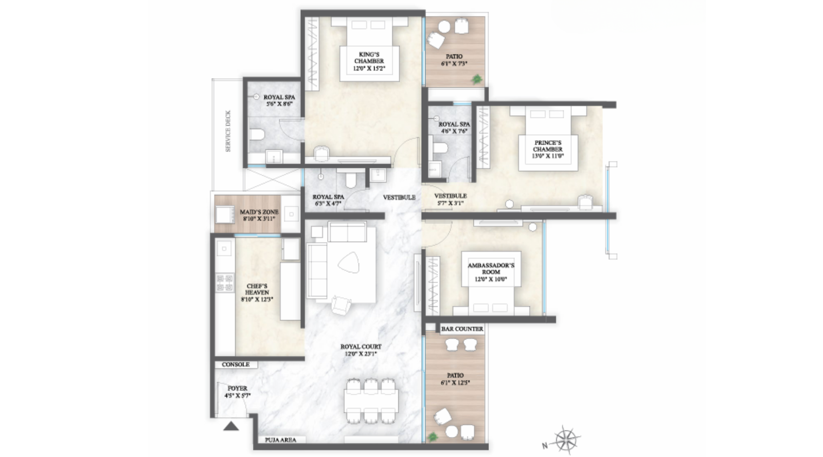 Excellaa-Primarc-Floor-Plan-3-BHK-Supreme-Plus