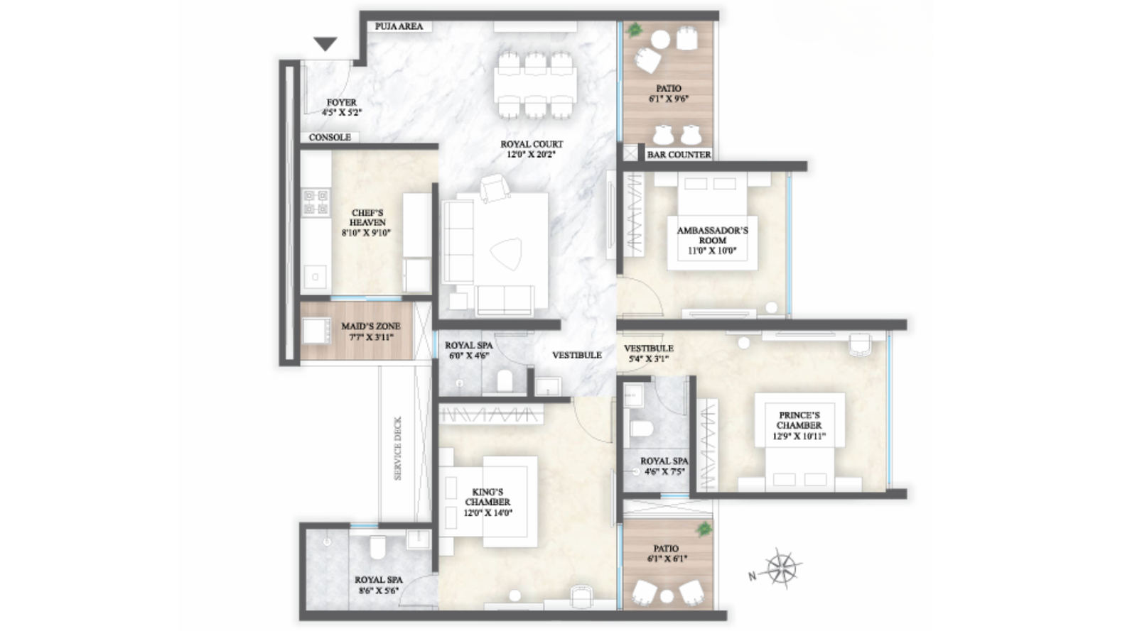 Excellaa-Primarc-Floor-Plan-3-BHK-Supreme